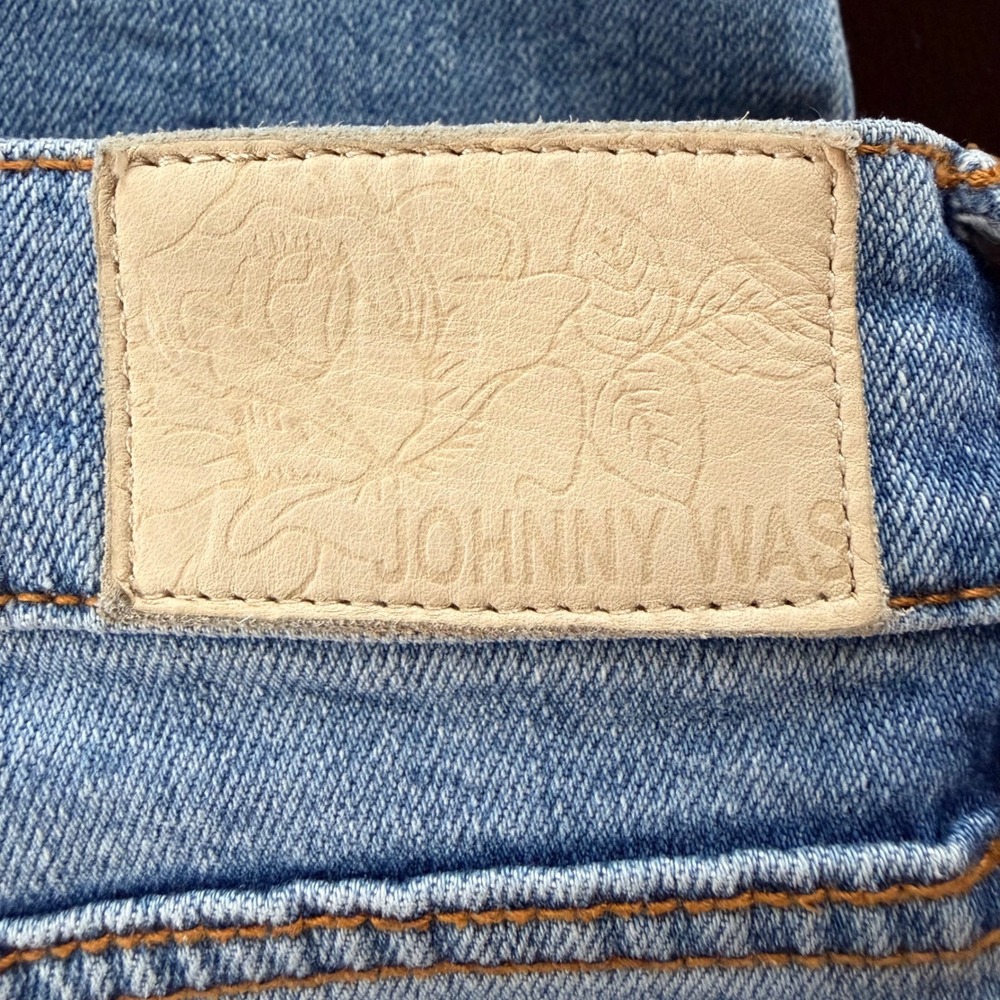 Johnny Was The Boyfriend Jean Malika Embroidered Denim Womens 33 Blue - Picture 7 of 9